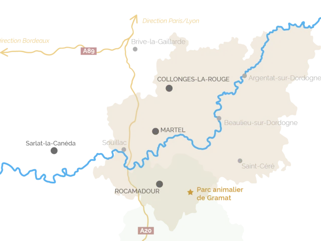 Carte parc animalier de Gramat