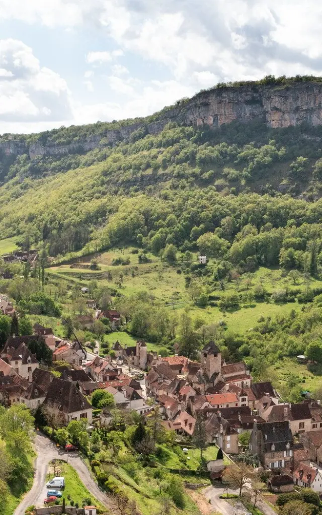 Vue aérienne d'Autoire