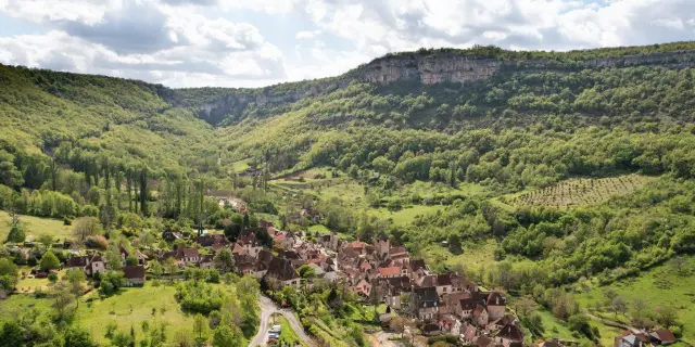 Vue aérienne d'Autoire