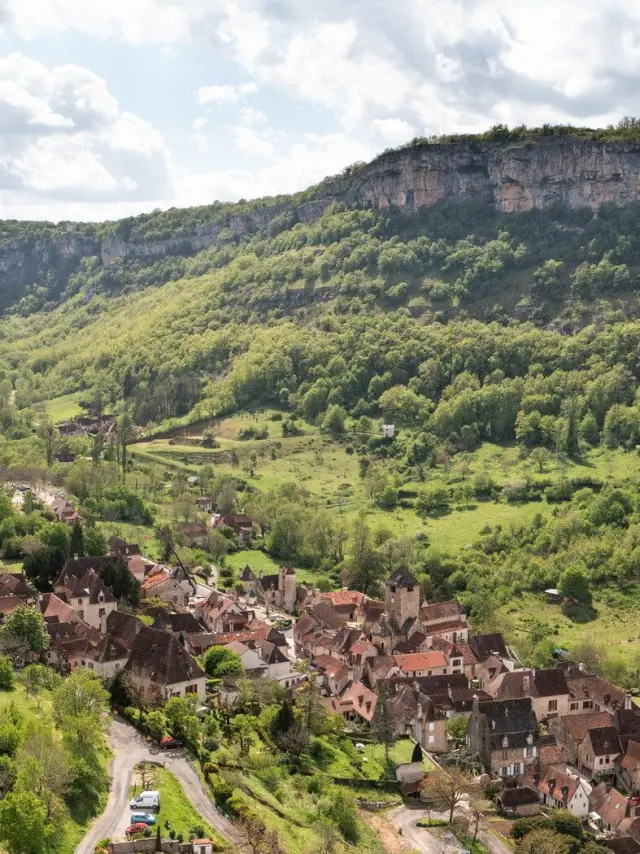 Vue aérienne d'Autoire