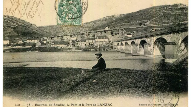 Carte Postale Environ De Souillac Le Pont Et Le Port De Lanzac