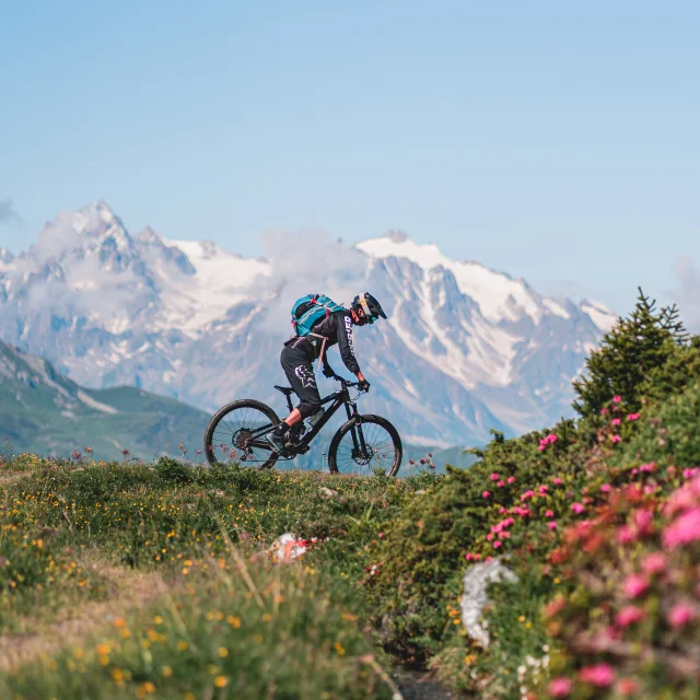 Balade en VTT enduro dans la région de Verbier