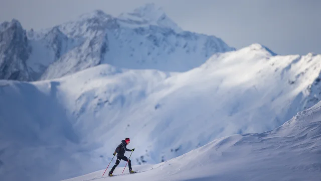 Arnaud Gasser en peau de phoque