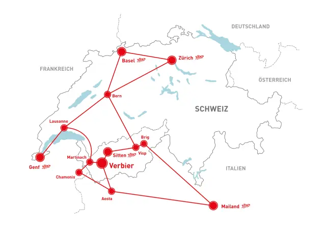 Verbier Carte Situation Verbier