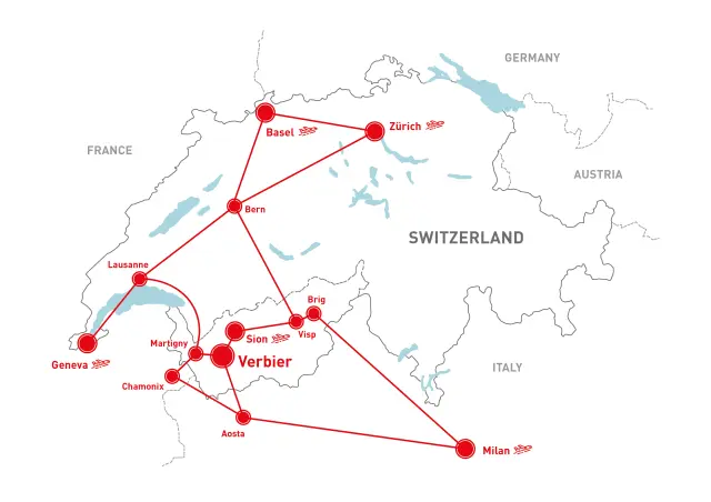 Verbier Carte Situation Verbier