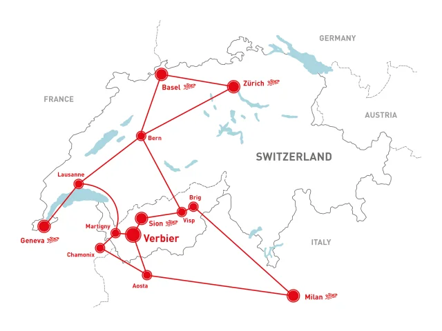 Verbier Carte Situation Verbier En Print