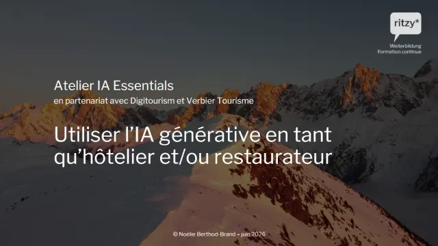 Cover workshop IA Essentials - hoteliers - restaurateurs