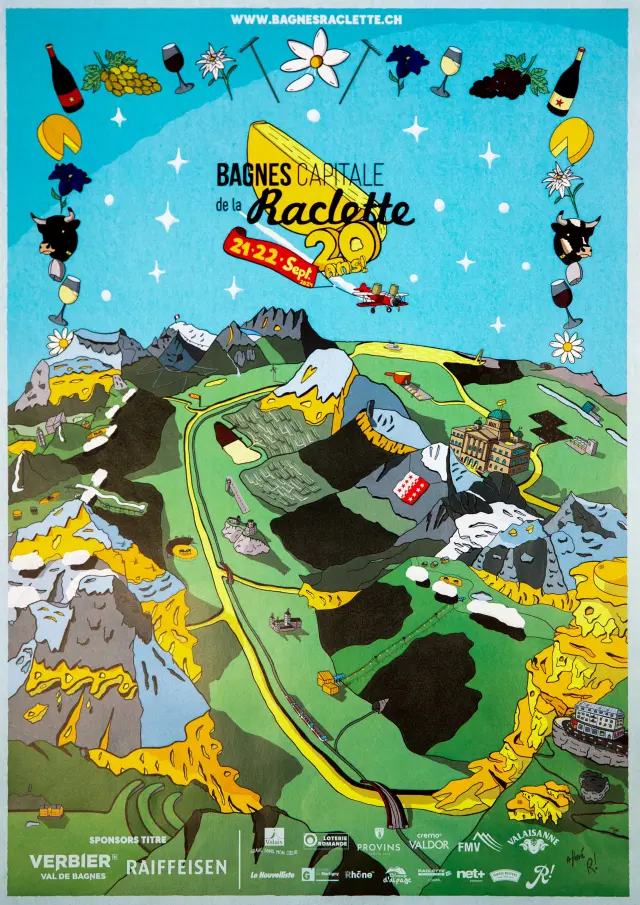 Bagnes – Hauptstadt des Raclette – Plakat 2024