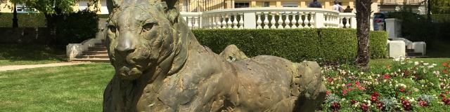 Bagnoles Orne Exposition Patrick Villas Sculpture Animal Contemporain Jaguar Couché 3