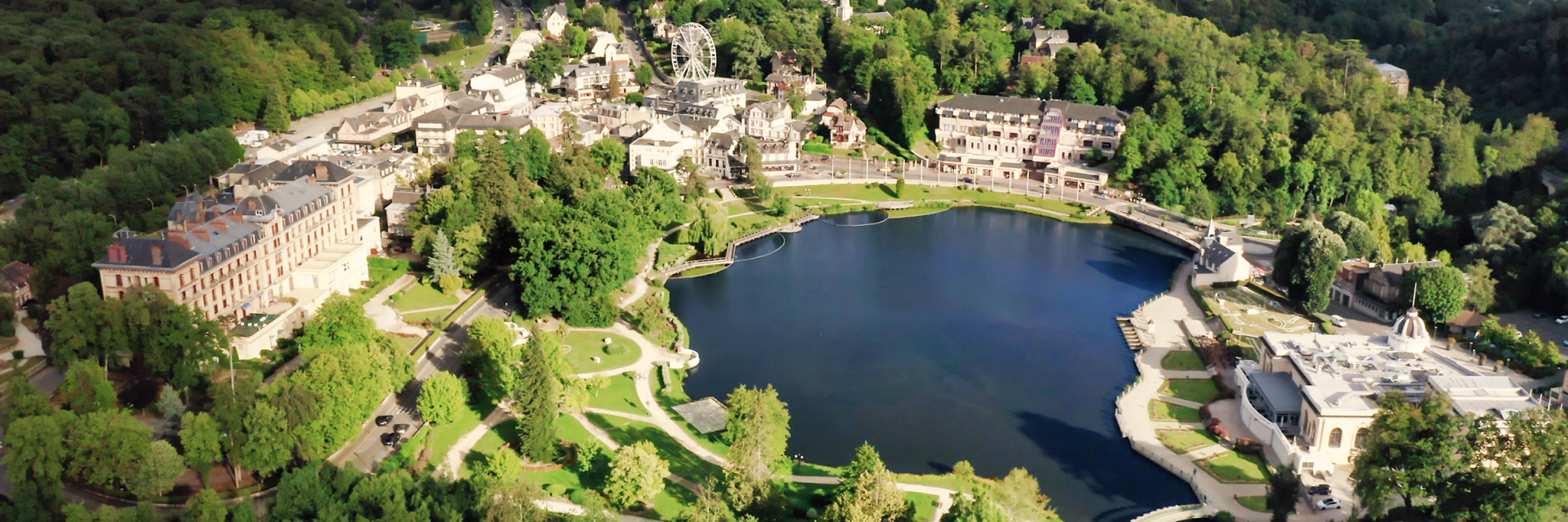 Bagnoles Orne Vue Aerienne Drone Lac Foret Architecture Paysage Normandie
