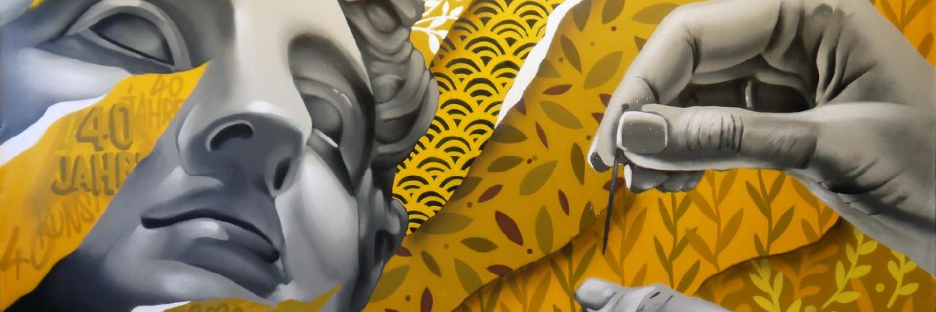 Bagnoles Orne Collectif 100 Pression Artiste Graffeur Tag Peinture Oeuvre Smoka Toile Visage Street Art