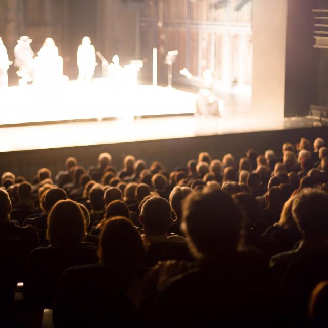 theater audience watching the play