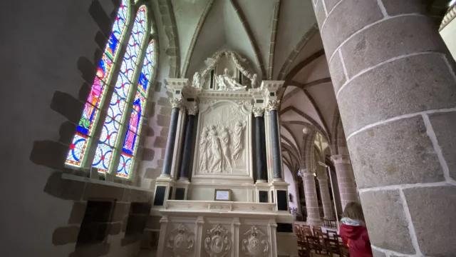 Lonlay Abbaye Vitrail Eglise Medieval Bocage Domfront Bagnoles