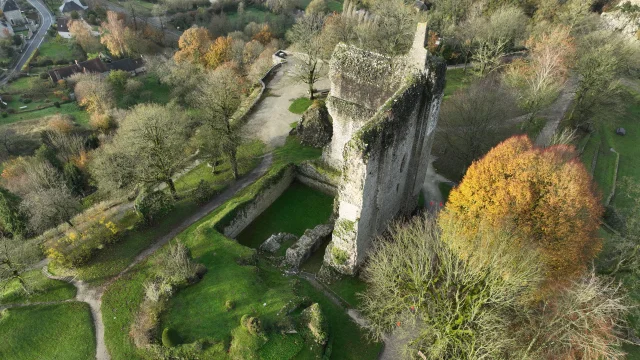 Bocage Destination Domfront Bagnoles Chateau Vestiges Parc Cite Medievale Vue Aerienne