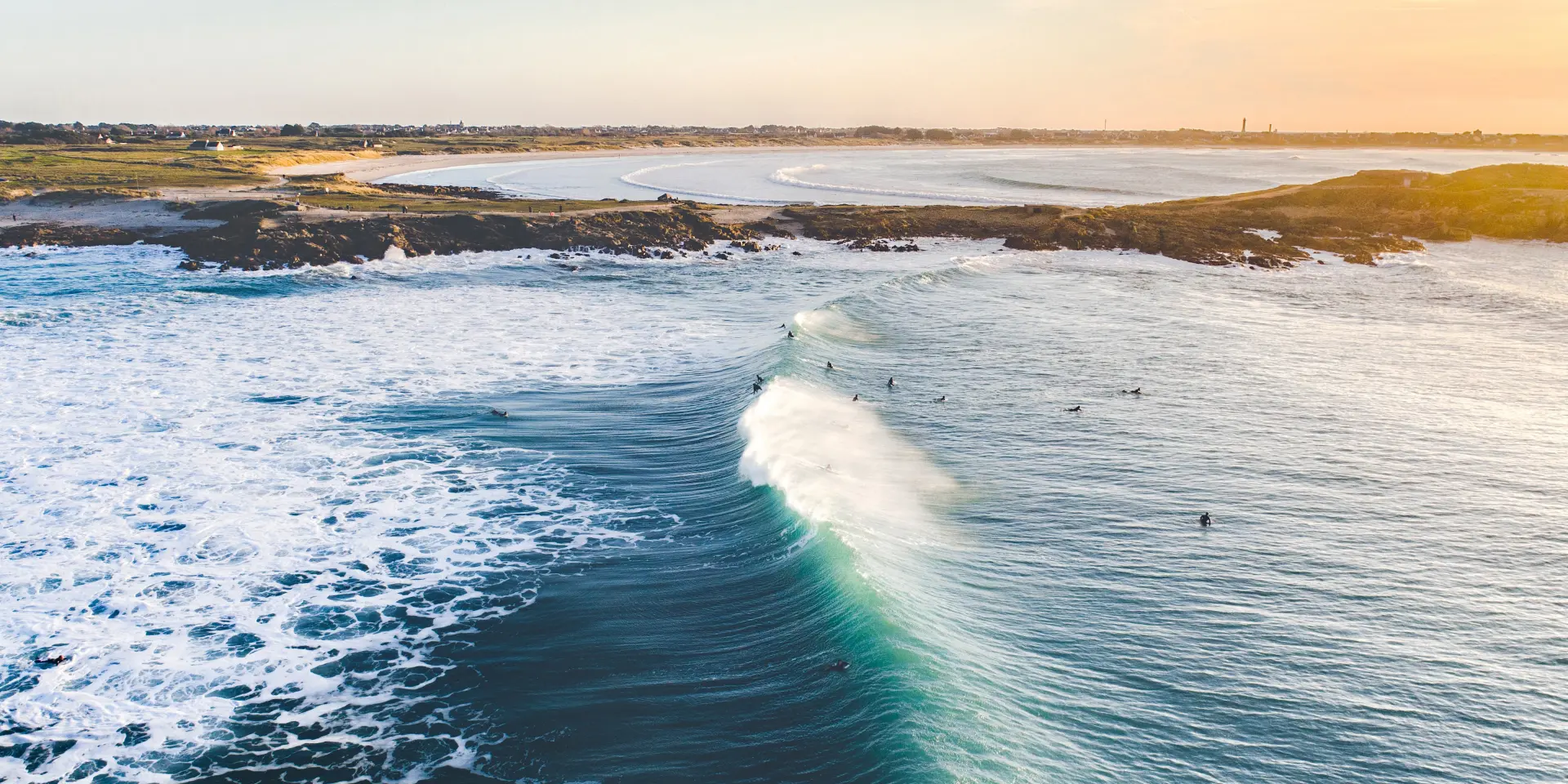 Surfers at Pointe de La Torche - Plomeur