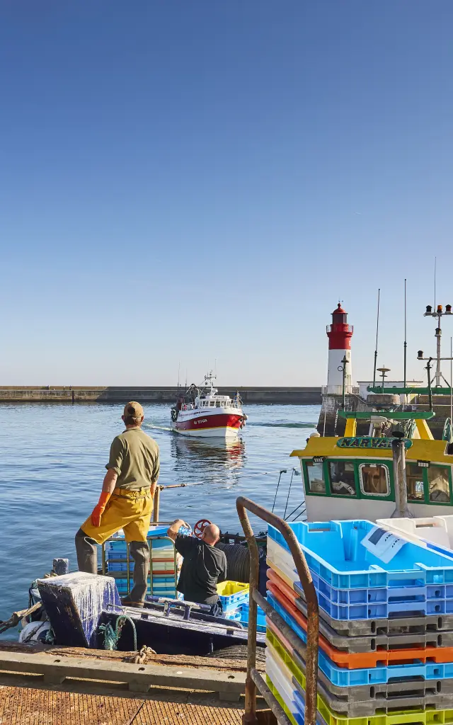 Ankunft der Schiffe im Hafen von Le Guilvinec
