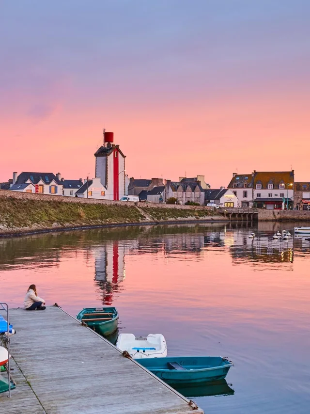 Vue sur l'amer de Treffiagat depuis le Guilvinec