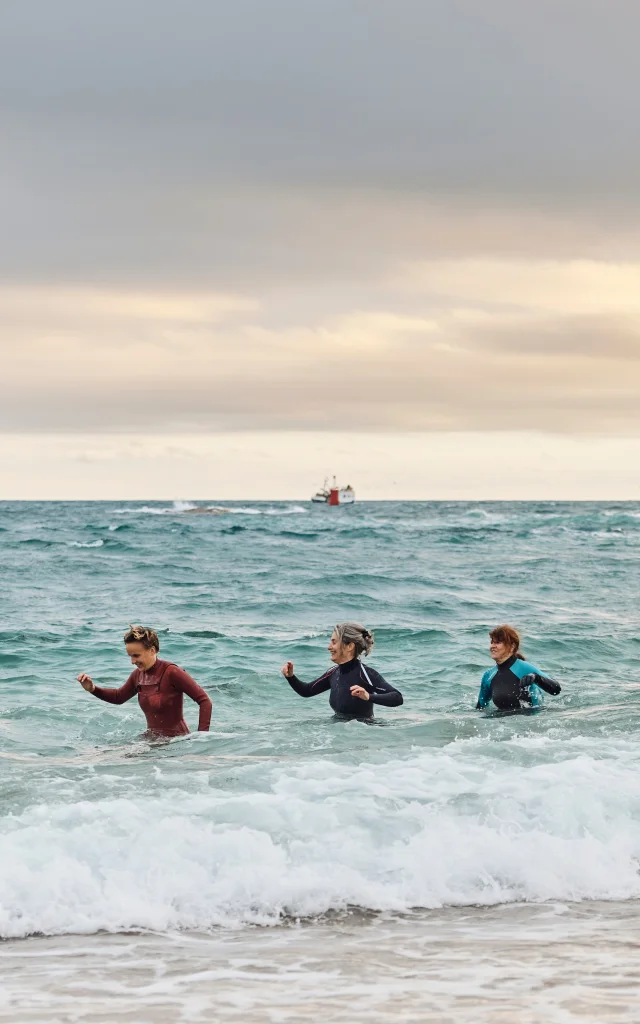 Marche aquatique en hiver au Guilvinec