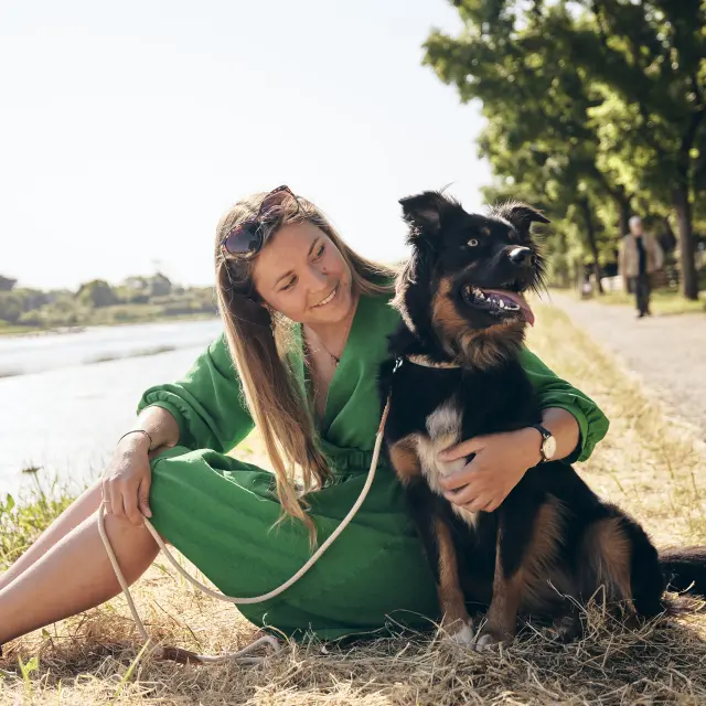 Pasee con su perro por el camino de sirga - Pont-l'Abbé