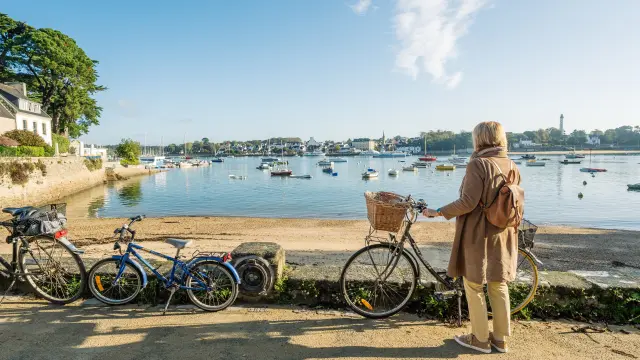 ciclismo en el puerto de Sainte-Marine - Combrit