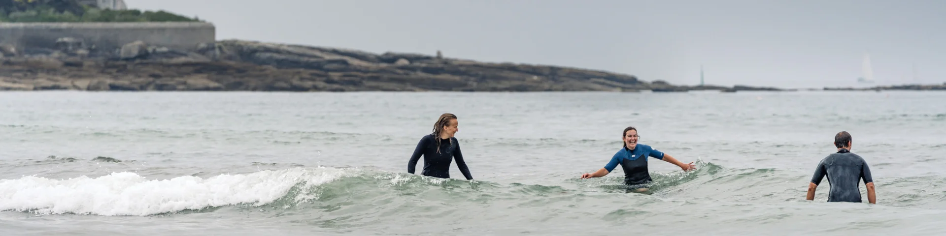 Marche aquatique plage de la grève blanche au Guilvinec