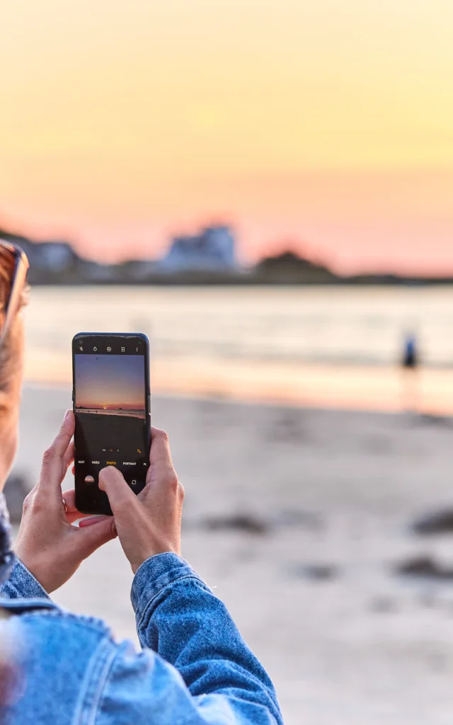 Photographier le coucher de soleil sur l'océan