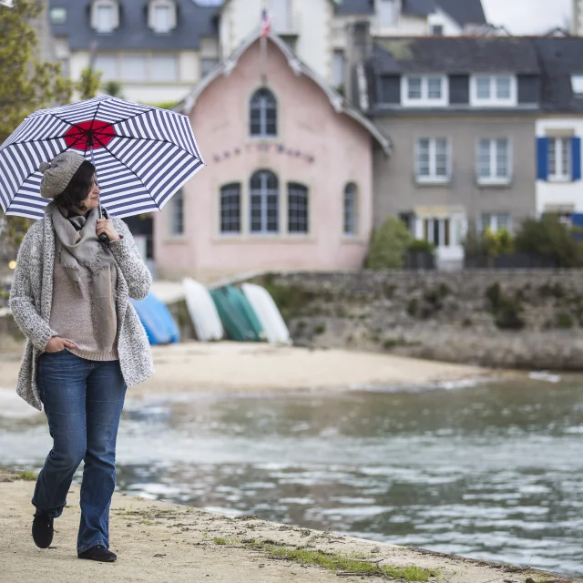 Balade sous la pluie au port de Sainte-Marine