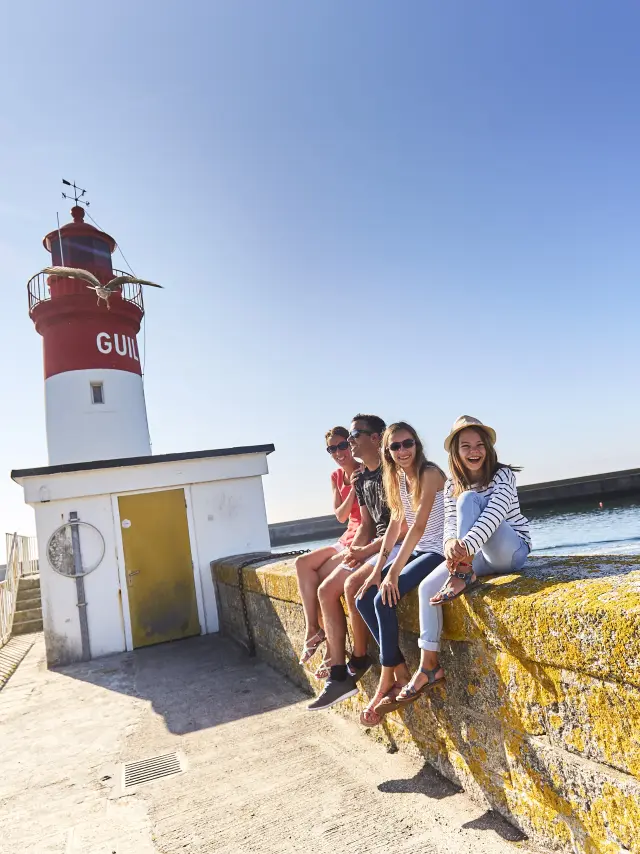 En famille au port du Guilvinec