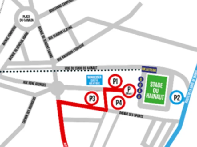 plan stationnement camping cars Tour de France Valenciennes