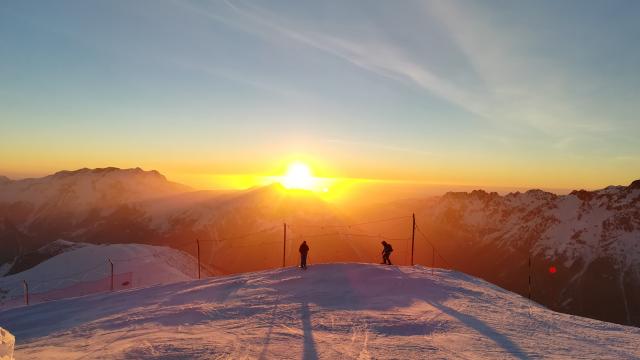 Ski Au Coucher De Soleil 20 Fevrier 2019