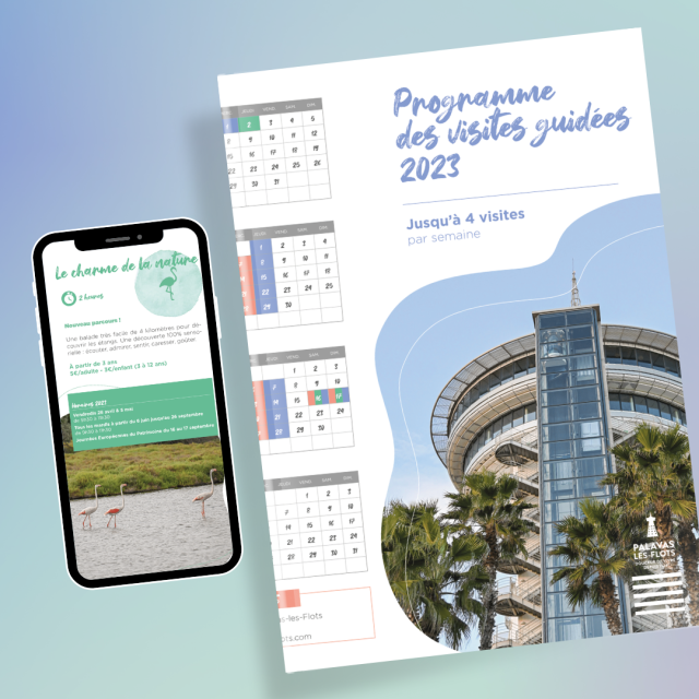 Mockup programme des visites guidées @OT Palavas-les-Flots 2023