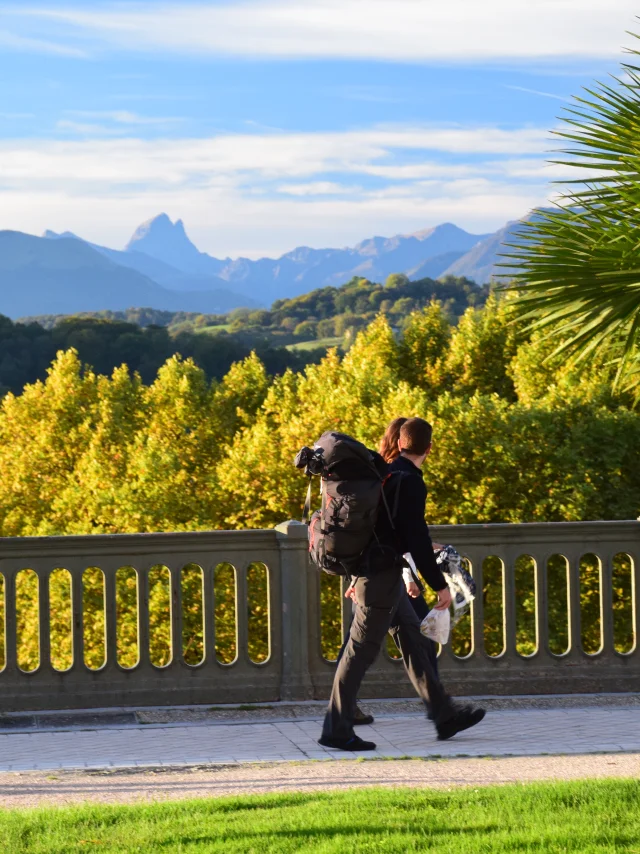 Randonneurs Sur Le Boulevard Des Pyrenees