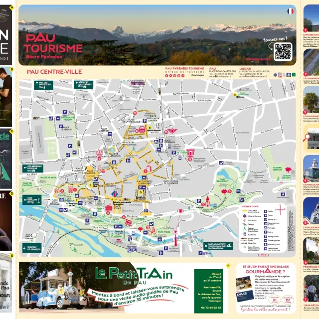 Plan touristique de Pau Béarn Pyrénées