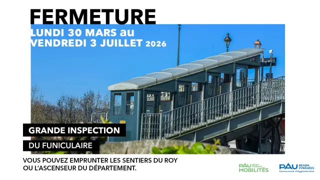 Fermeture temporaire du funiculaire de Pau