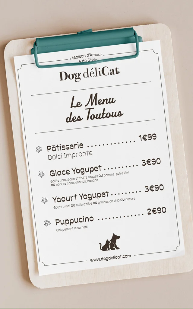 Dogdelicat menu