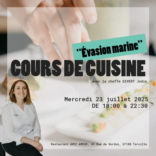 Cours de cuisine au restaurant Avec Amour