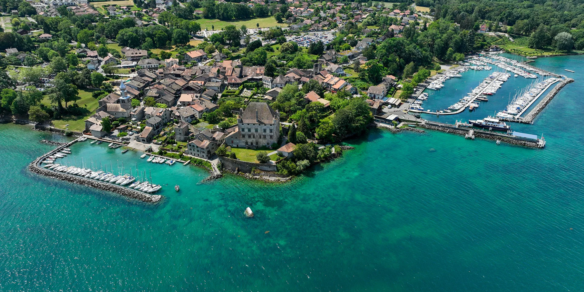 Yvoire Drône view