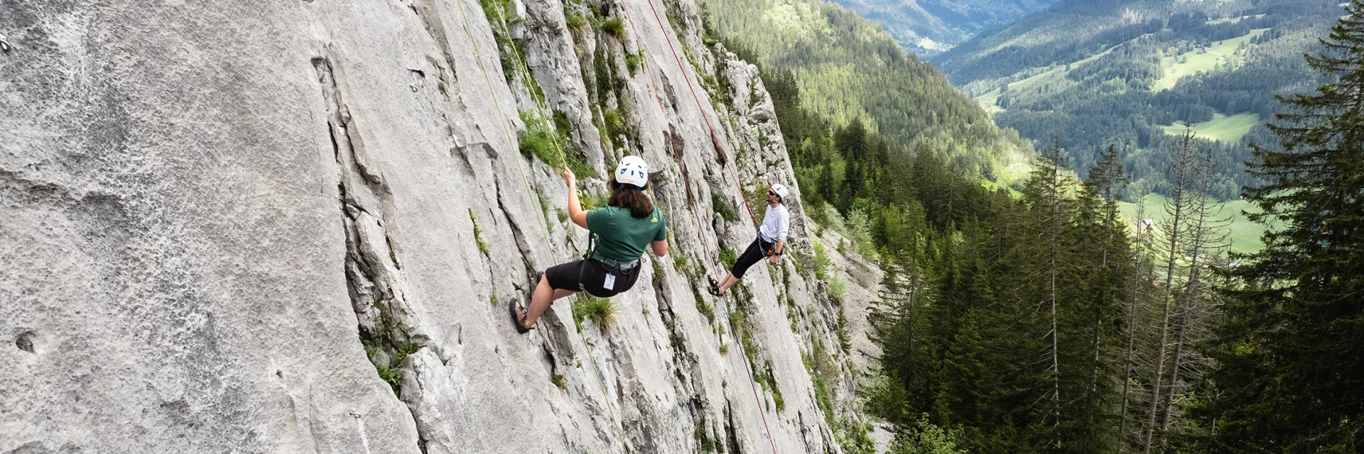 Climbing at Mont Chauffé