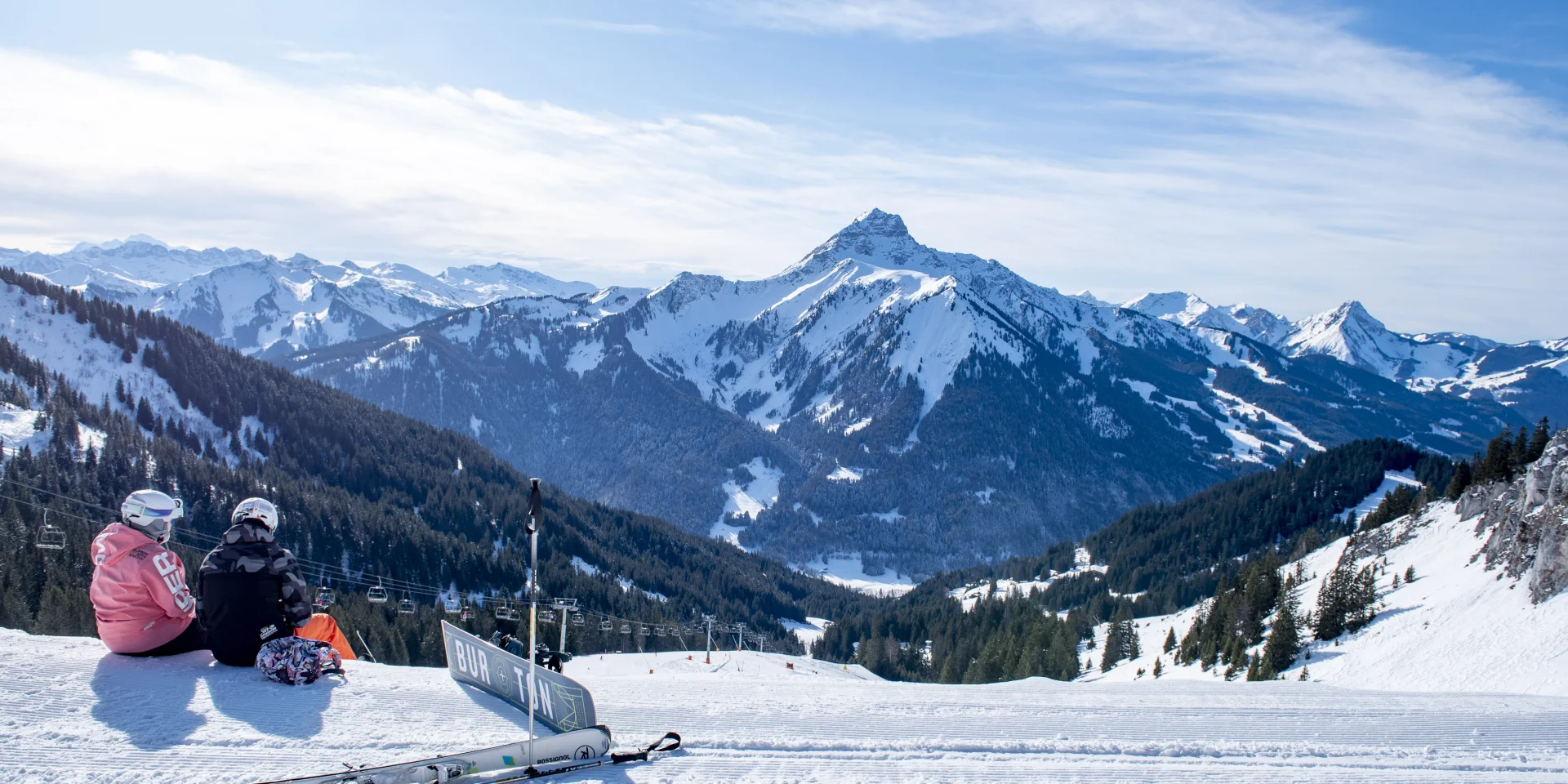 Chapelle d'Abondance : Le domaine skiable de La Braitaz. Haute-Savoie, 21 janvier 2020.