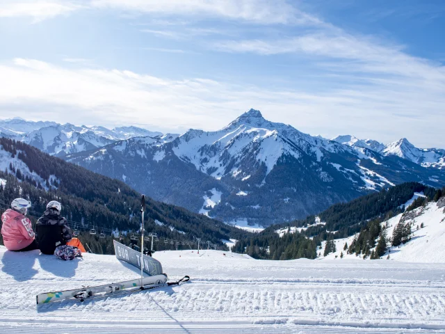 Chapelle d'Abondance : Le domaine skiable de La Braitaz. Haute-Savoie, 21 janvier 2020.