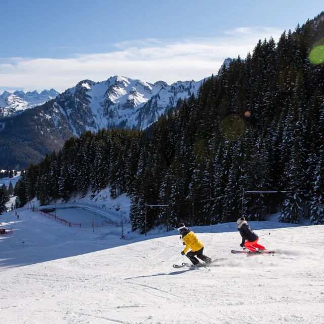 Evian country Abondance valley winter
