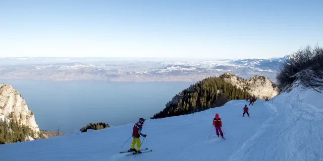 The ski area of Thollon les Mémises, Haute-Savoie, 18 February 2019.