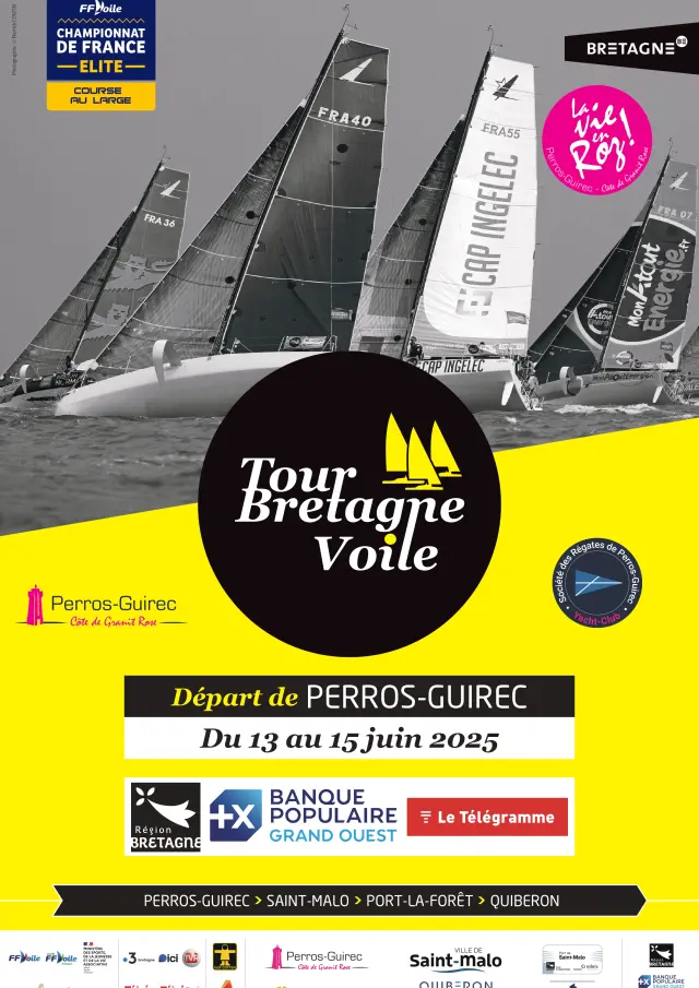 Affiche Tour de Bretagne à la Voile - Perros-Guirec - 22 - Côtes d'Armor