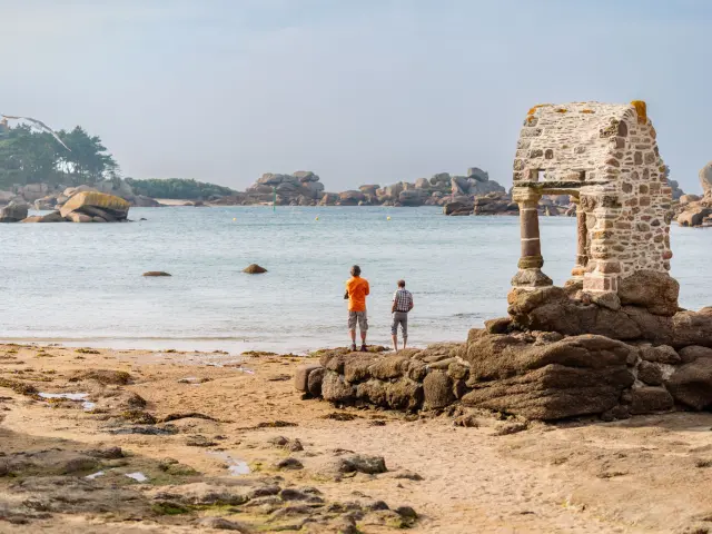 Oratoire, Plage de Saint-Guirec, Perros-Guirec, Cote de Granit Rose, 22, Côtes d'Armor