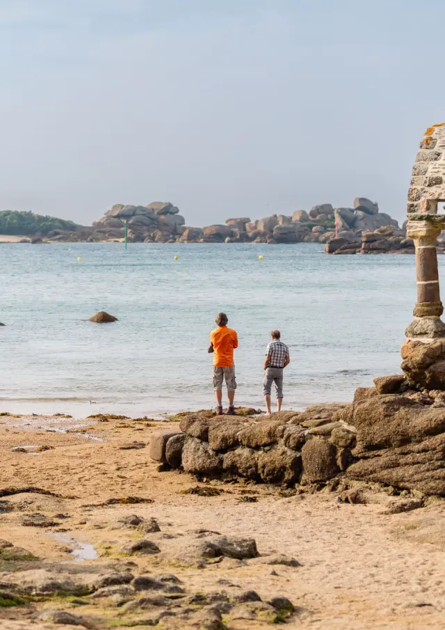 Oratoire, Plage de Saint-Guirec, Perros-Guirec, Cote de Granit Rose, 22, Côtes d'Armor