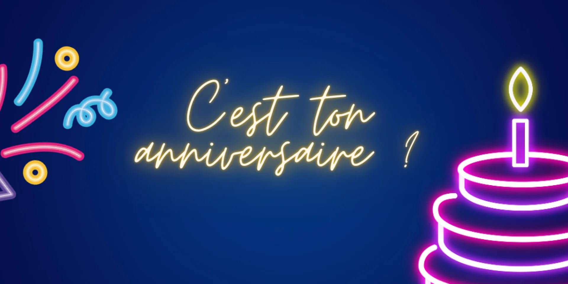 Blue Colorful Neon Birthday Party Invitation 1200 X 500 Px 4