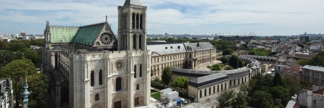 Aerial view Basilique Saint Denis Centre Des Monuments Nationaux