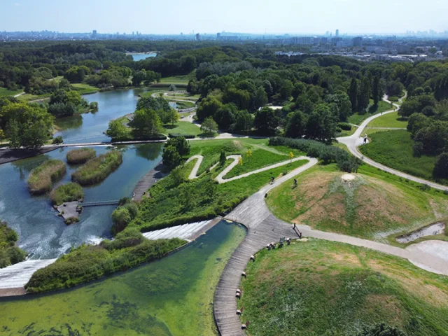 Parc Georges-Valbon vu par drone