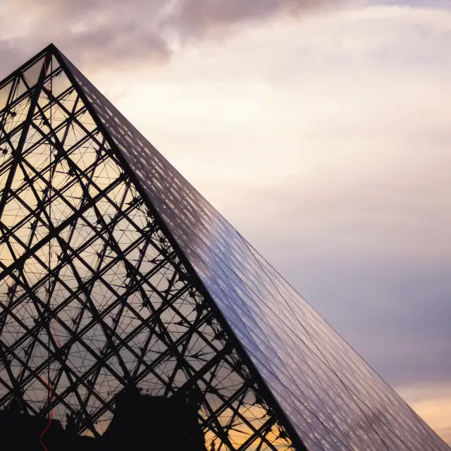 Louvre Museum Sunset