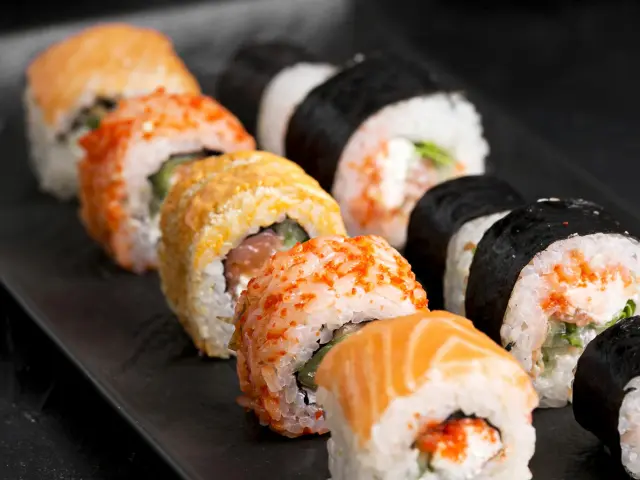 Close Up Plate With Sushi